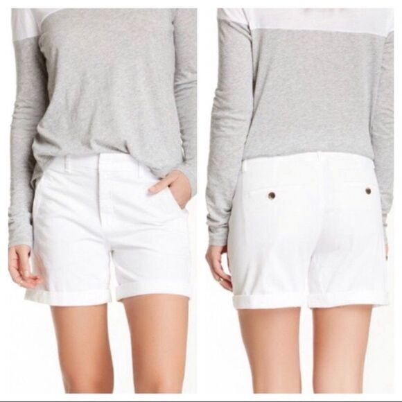 VINCE ROLLED CUFFED SHORTS LIGHT GREY EUC - Picture 9 of 9